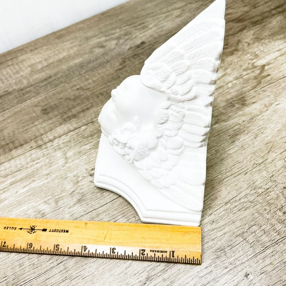 Vintage Cherub Shelf Set: Mid-Century Modern Angel Decor
